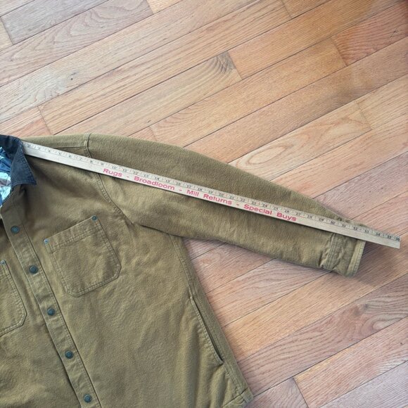 LL‎ Bean Signature Slim Fit Camo Quilted Hunting Heavy Flannel Shacket Mens XLR - Picture 9 of 9